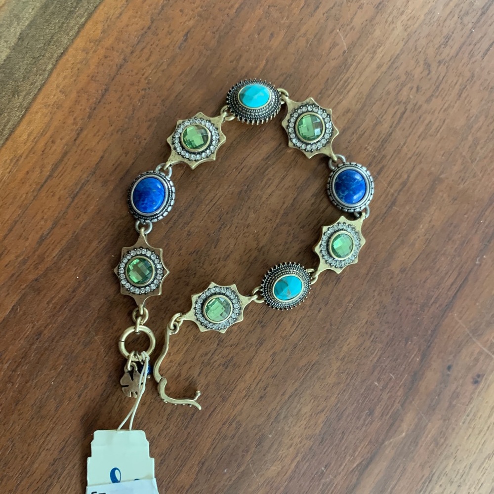 NWT Lucky Brand gold bracelet with stone accents